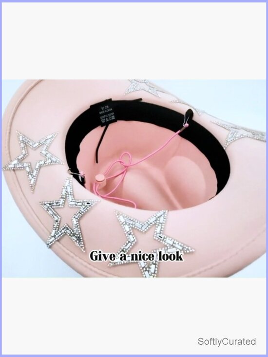 Cowgirl Hat Set with Heart Sunglasses and Bandana Sparkly Rhinestone main image 5